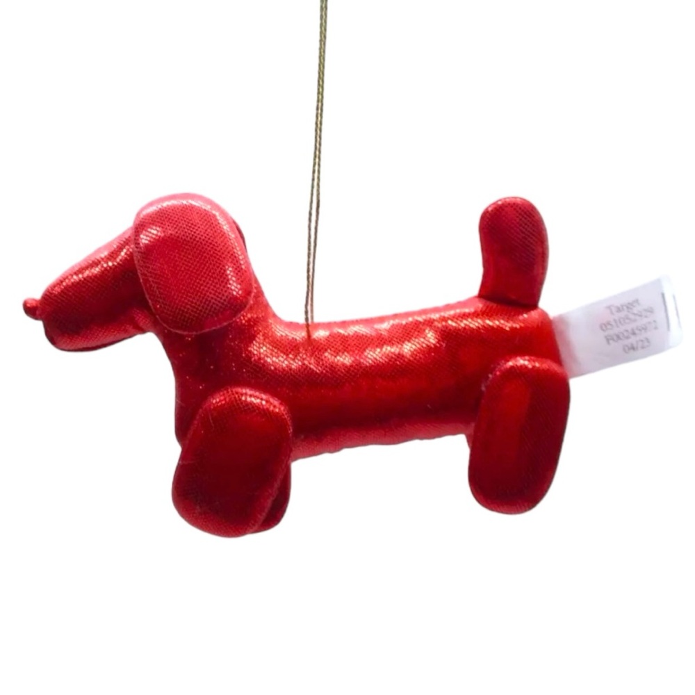 NWT Fabric Balloon Animal Christmas Ornament- Wondershop - dachshund